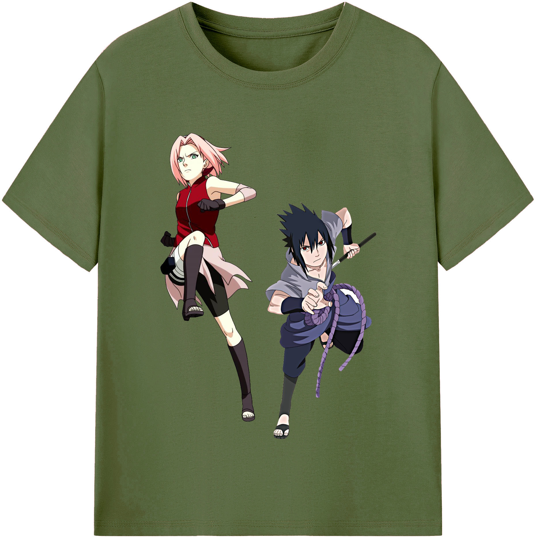 （画像用） NARUTO -ナルト- 春野サクラ Haruno Sakura 綿100％半袖Tシャツ（フロントプリント）